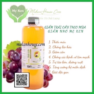 Giấm nho hữu cơ nguyên chất mẹ ken