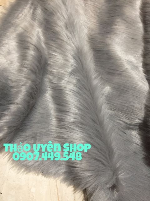 Thảm lông xám dài chụp ảnh,trải sàn