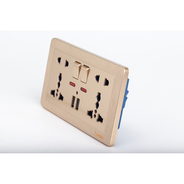 Ổ Cắm Điện Đa Năng Có Tích Hợp Cổng Sạc USB TK-TT-127 - Nhà Phân Phối Công Tắc - Ổ Cắm Cao Cấp