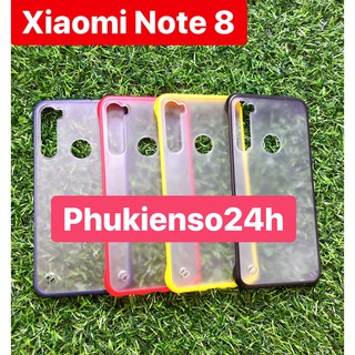 Ốp lưng Xiaomi Note 8 pro / Note 8 nhựa nhám viền nữa cạnh
