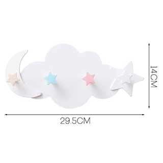 Wall Hook Wall Mounted Cartoon Cloud Shape Wall Coat Rack Hat Hooks Robe Hook Entryway Wall Hangers Hooks