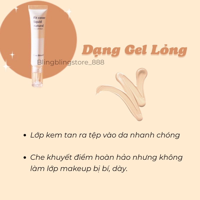 Kem Che Khuyết Điểm Nội Địa Trung Kem Che Khuyết Điểm Dạng Lỏng KISS BEAUTY | BigBuy360 - bigbuy360.vn