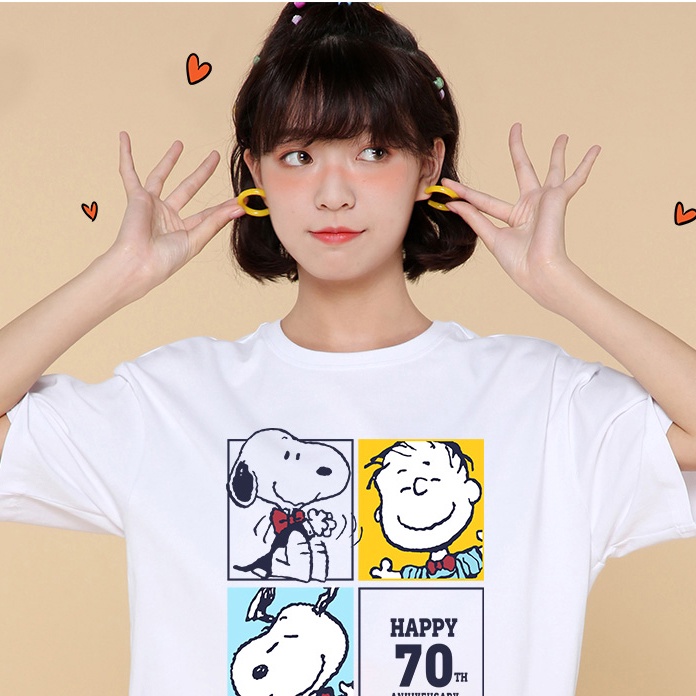 Áo thun Oversize Nam Nữ SNOOPY 70th