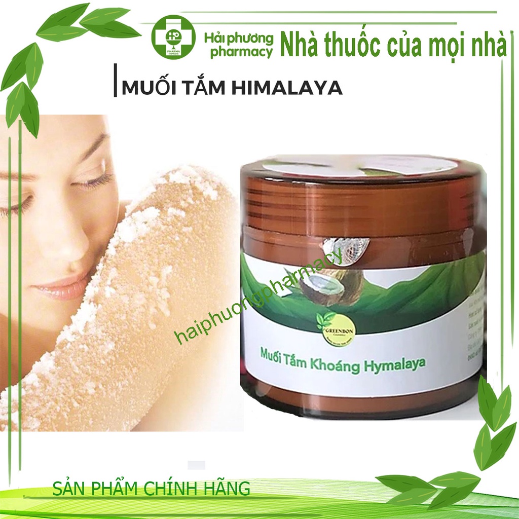 Muối tắm khoáng Himalaya GREENBON (100g) - Giảm mụn lưng, viêm nang lông, chống lão hóa da