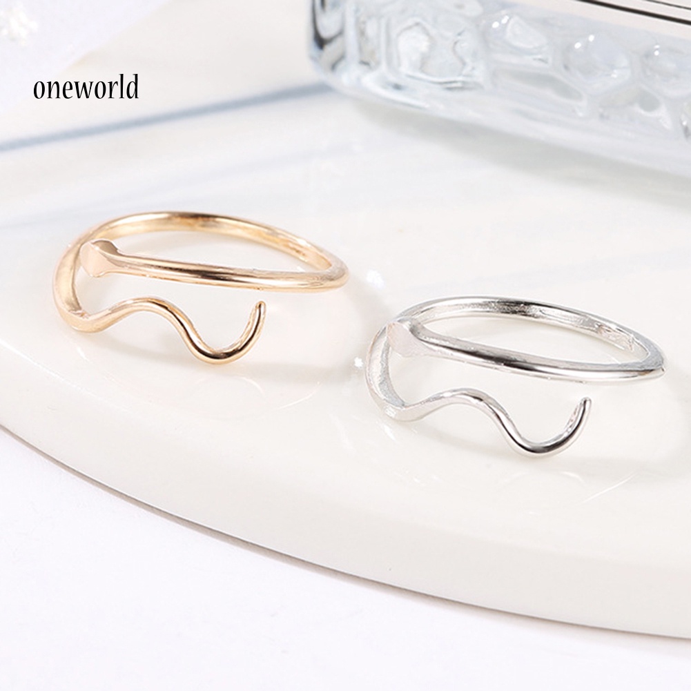 Nhẫn Gợn Sóng Nước Điều Chỉnh Được Thời Trang Cho Nữ