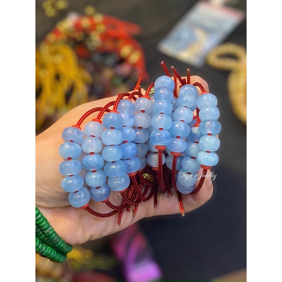 Vòng tay đồng điếu Aquamarine hàng chuẩn nhà Tiệm nhỏ của Ryn xanh mướt, mang lại may mắn cho người đeo😍😍😍