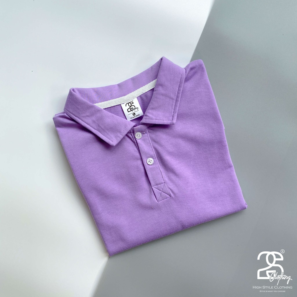 Áo Thun Polo Basic Tee Oversize Cổ Bẻ Tay Lỡ Form Rộng Nam Nữ Thời Trang 2S Clothing Màu Tím Cà Siêu Đẹp | BigBuy360 - bigbuy360.vn