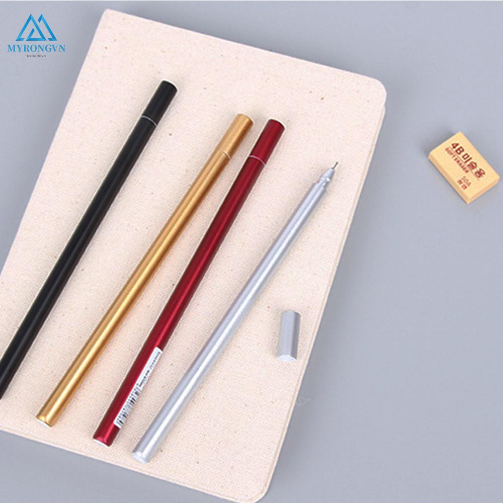 Bút mực gel kim loại giả màu đen sáng tạo đa ứng dụng