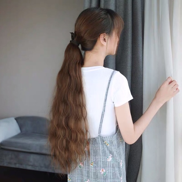 [TÓC GIẢ] ☀️FREESHIP50K☀️TÓC CỘT SÓNG XÙ DÀI 50CM