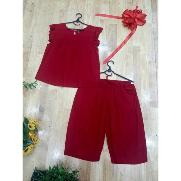 Bộ tole/lanh nữ quần LỬNG áo cánh tiên size XL, XXL, vnxk siêu đẹp, đồ bộ mặc nhà. Bộ tole nhiều màu HOA 10 GIO