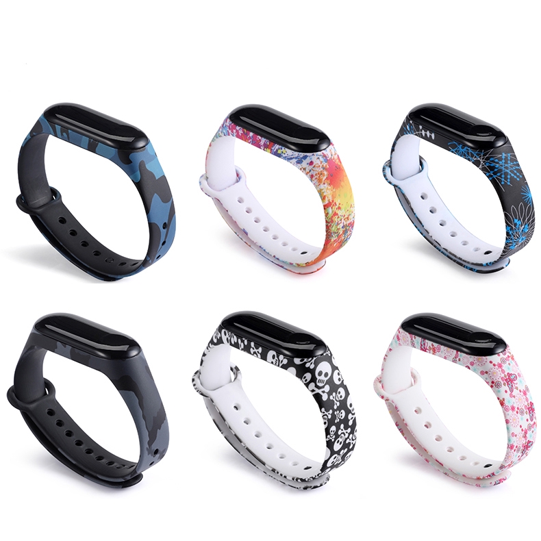 Dây Đeo Silicon Nhiều Màu Cho Đồng Hồ Thông Minh Xiaomi Mi Band 3 4 Band3 Band4 Strap