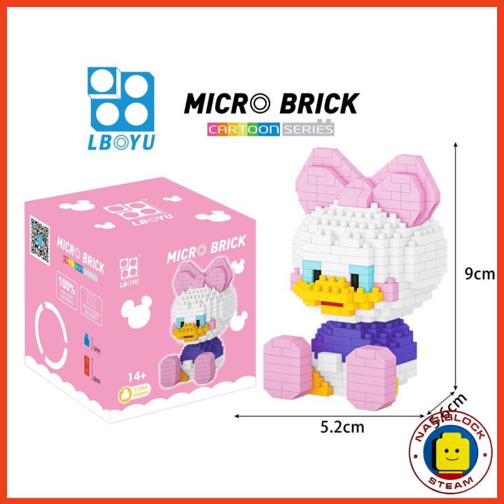 Đồ chơi lắp ráp mô hình hoạt hình Disney vịt donald nanoblocks LBOYU 7131-7136