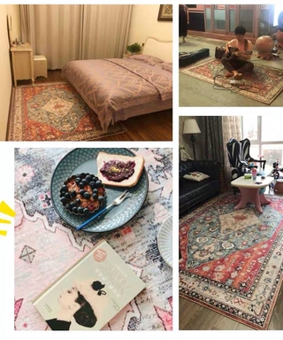 Thảm Chải Sàn Thảm Trải Sàn Phong Cách Retro Cá Tính Độc Đáo thảm vintage thảm phòng thờ tấm thảm trải sàn