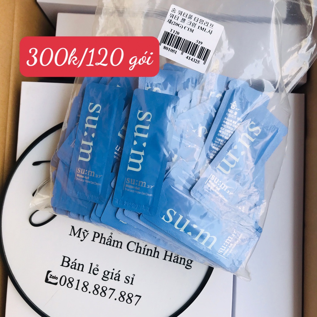 Kem dưỡng sum xanh kiềm dầu su:m 37 water full - time less water gel cream