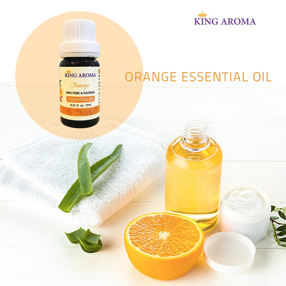 Tinh Dầu Cam Ngọt Kingaroma - Sweet Orange Essential Oil | 100% Nguyên Chất | Hương Thơm Ngọt Ngào