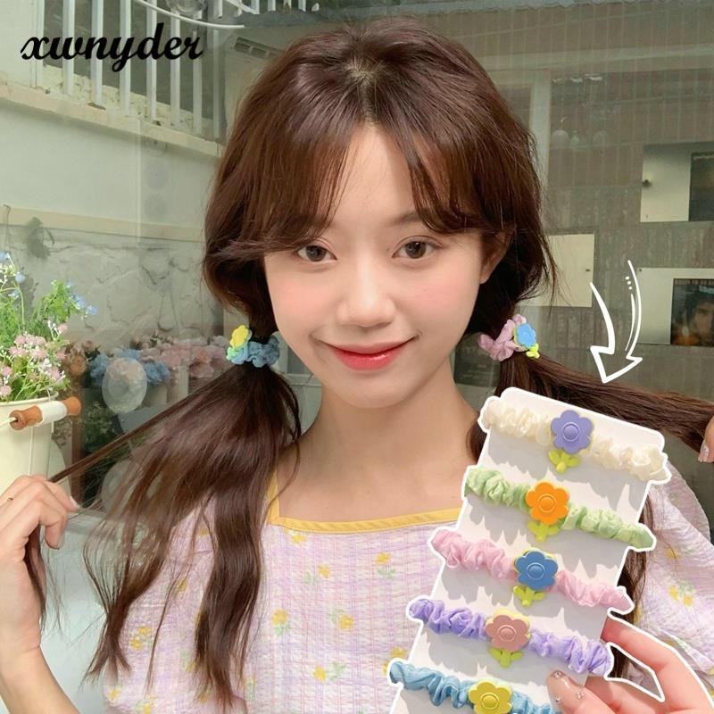 Dây Buộc Tóc Cao Su Họa Tiết Hoạt Hình Phong Cách Hàn Quốc Cho Bé Gái