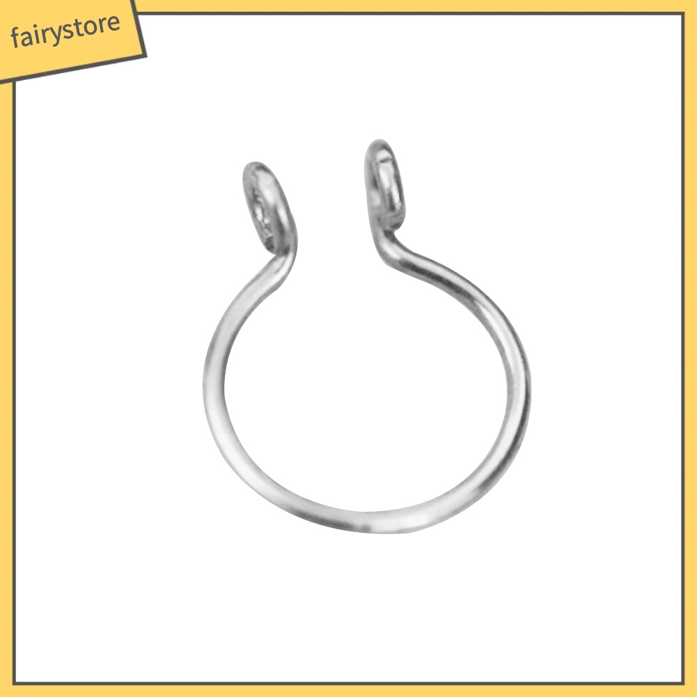 Nhẫn Mũi Bằng Đồng Thau Mỏng Không Cần Khoan Lỗ Thời Trang Cho Nữ