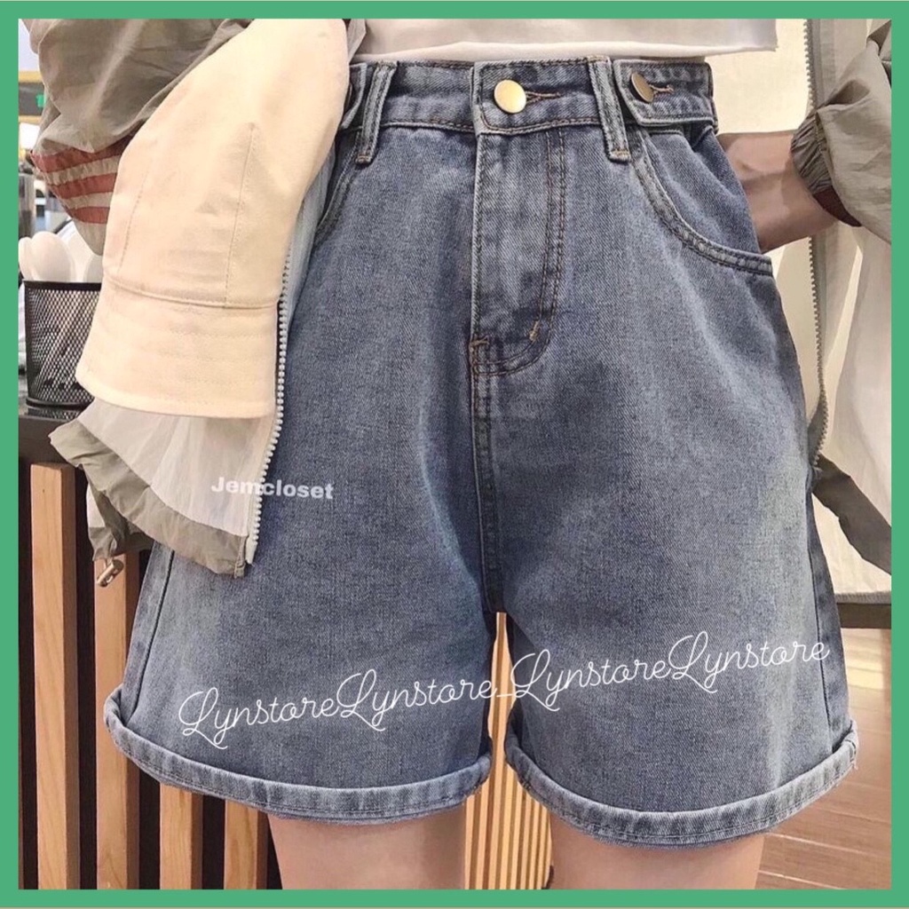 Quần Short Jeans Quần ngố bò kèm nút khoá thu nhỏ dáng may gấu 1 màu Mã Q2 hàng cao cấp kèm video và ảnh thật