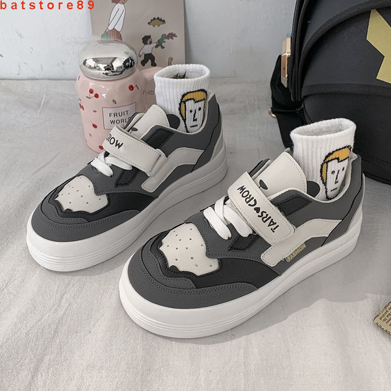 Giày thể thao nữ ulzzang học sinh hàn quốc mũi tròn siêu cute đế cao 5cm - Giày sneaker nữ học sinh dễ thương cá tính