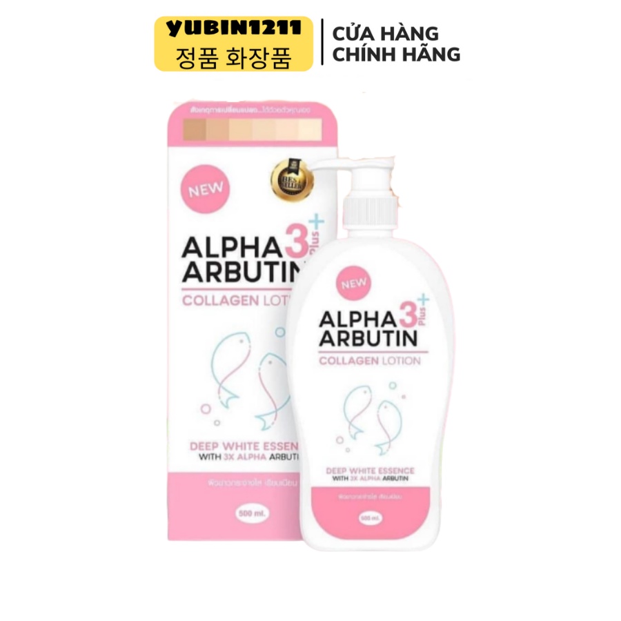 Sữa dưỡng thể trắng da Collagen Alpha Arbutin 500ml Thái Lan