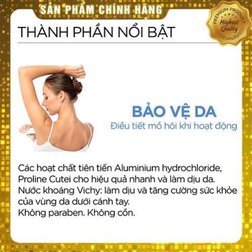 Lăn khô thoáng vùng da dưới cánh tay 72h Vichy Détranspirant Intensif 50ml