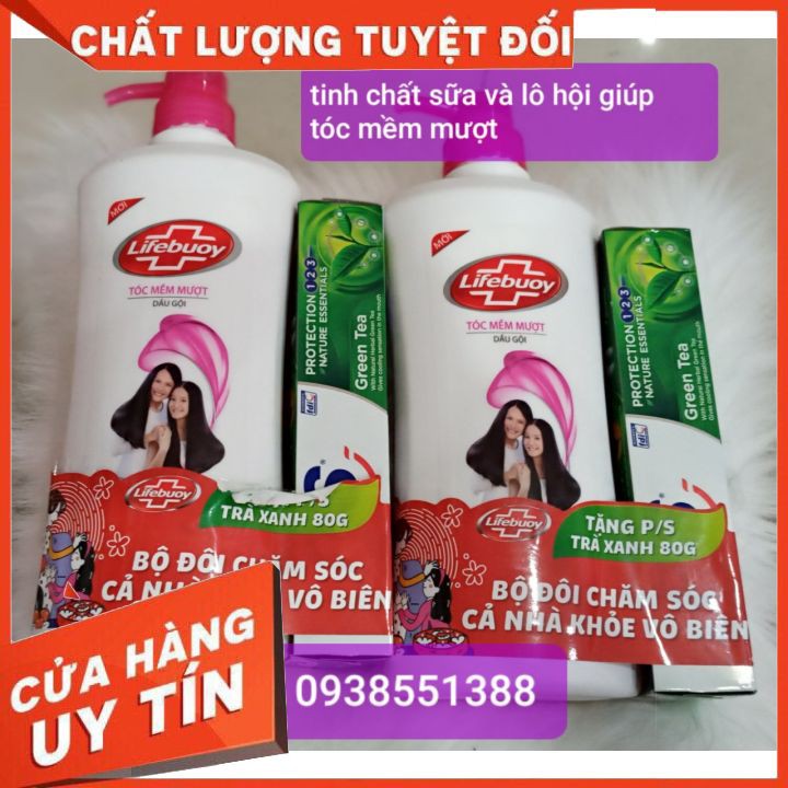 DẦU GỘI ĐẦU LIFEBUOY 640G tặng (Số 1-  Xanh ; Số 2 - Hồng)🍔 FREESHIP 🍔 MỀM MƯỢT ,TÓC DÀY ,ÓNG Ả CHẮC KHỎE ,NGỪA RỤNG TÓC