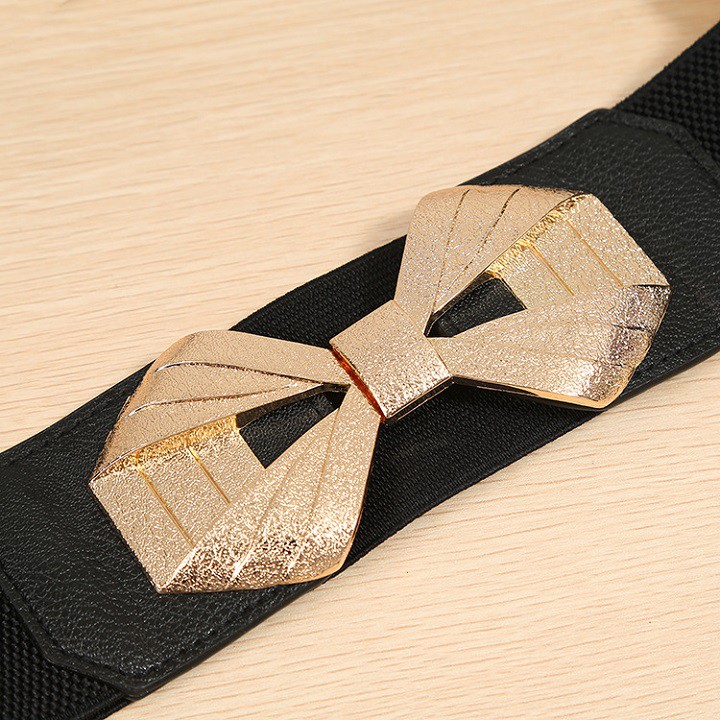 Belt váy hình nơ mạ vàng 6cm H34