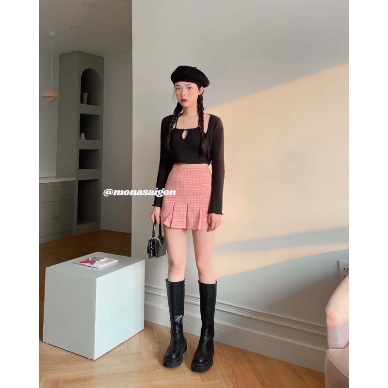 set áo cardigan tay dài ống loe dành cho nữ (có sẵn)