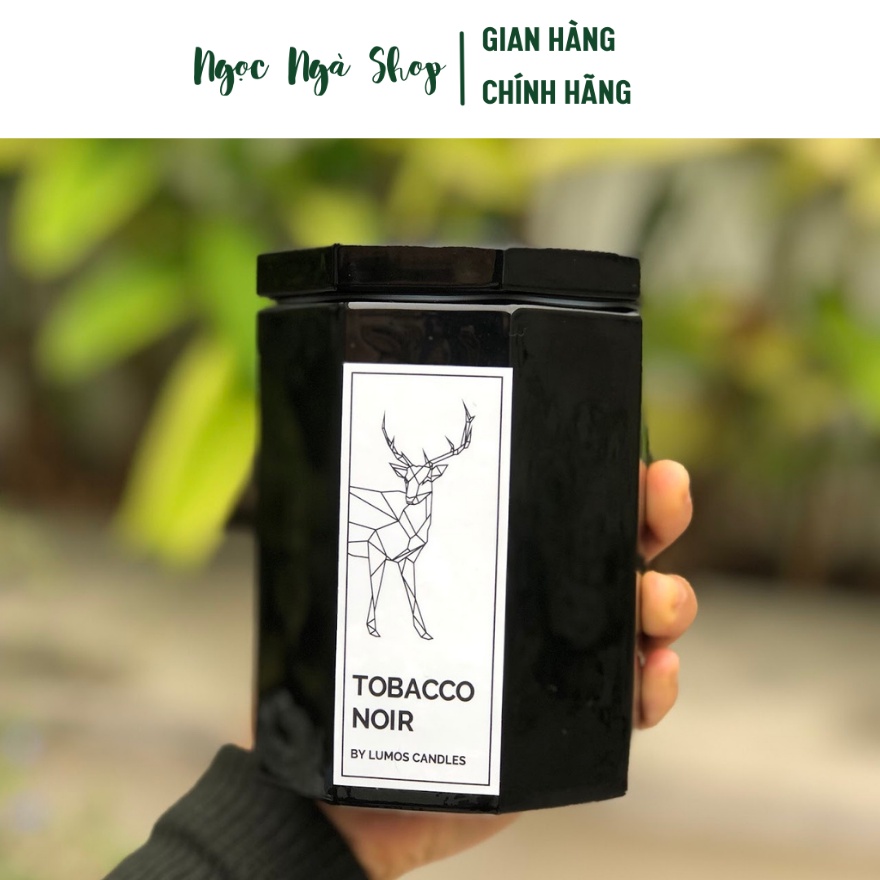 Nến Thơm Cao Cấp Lumos  Tobacco Noir (Gỗ teak, hoắc hương) – NT31 - Nến trang trí - Đạt tiêu chuẩn Quốc Tế