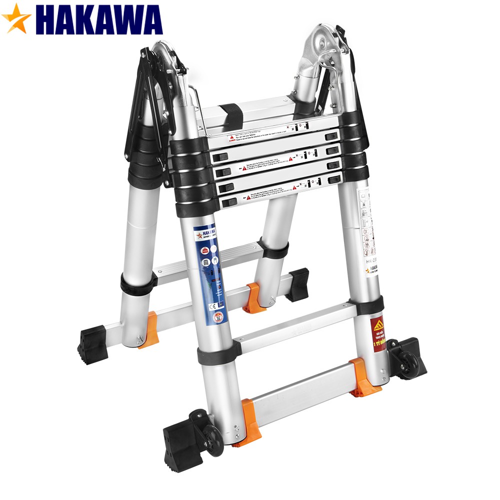 Thang nhôm chữ A HAKAWA - HK-238 - Sản phẩm chính hãng - Bảo hành 2 năm