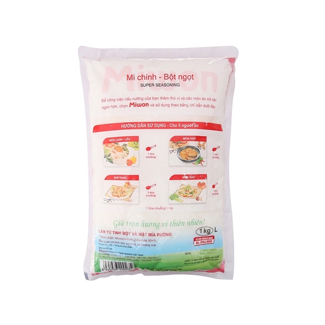 Mì chính bột ngọt Miwon gói 1kg chính hãng