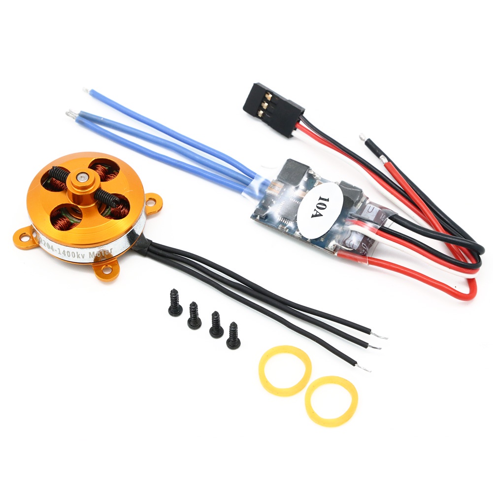Động Cơ Không Chổi Than A 2204 A2204 7.5A 1400KV 50W SP Kèm ESC 10A Cho Máy Bay Điều Khiển Từ Xa