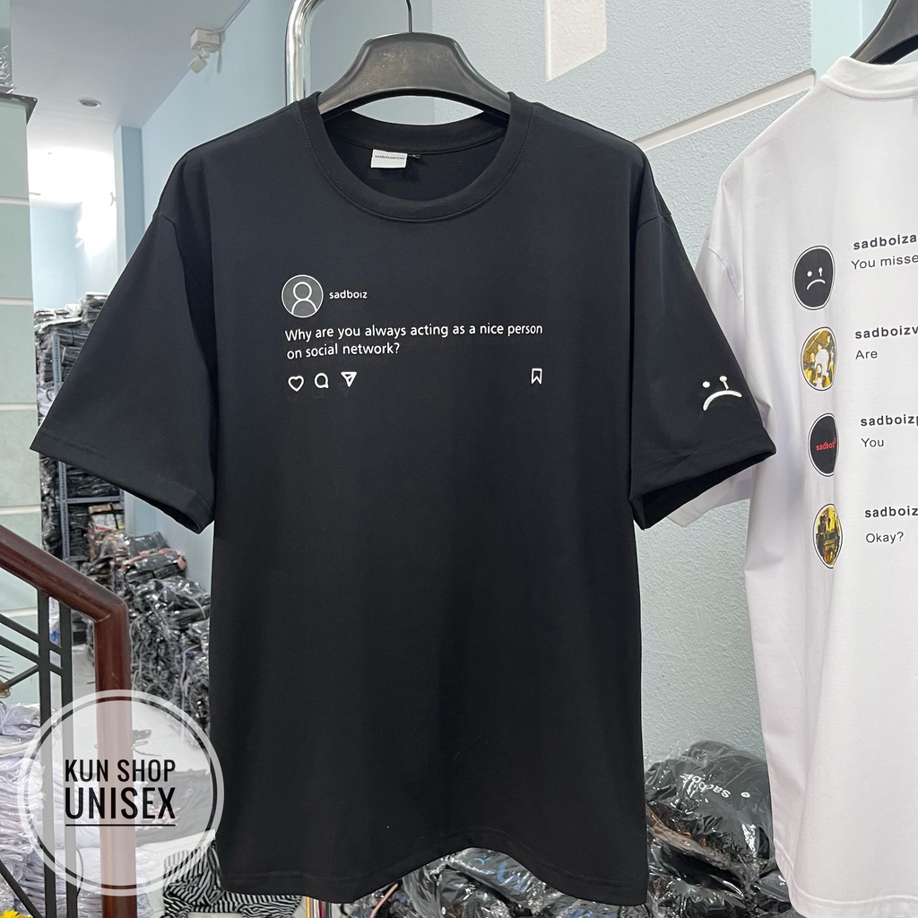 Áo thun sad boiz sadtagram tee logo nam nữ áo thun tay lỡ sadboiz sadtagram full tag | BigBuy360 - bigbuy360.vn