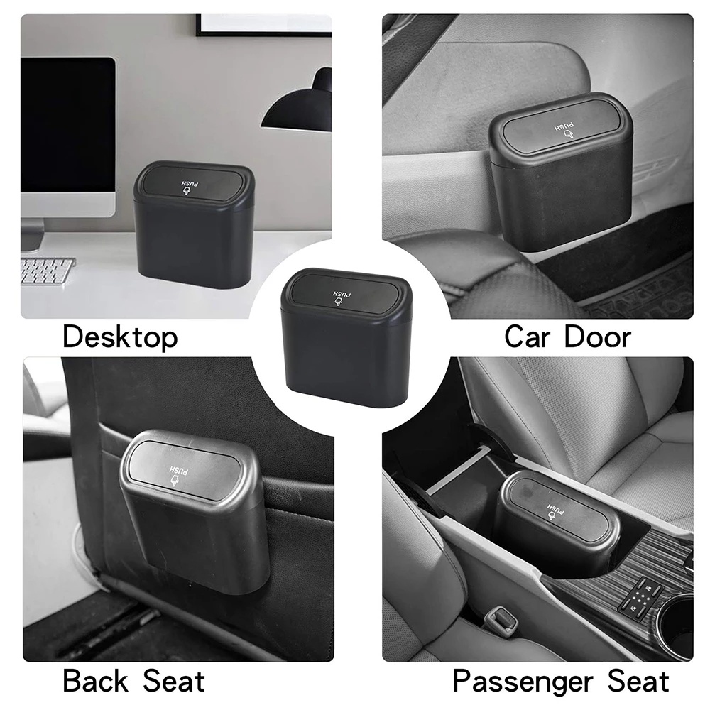 Thùng Rác Mini Có Nắp Đậy Tiện Lợi Cho Xe Hơi