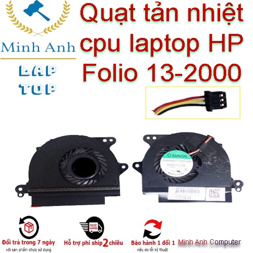 Quạt tản nhiệt cpu laptop HP Folio 13-2000