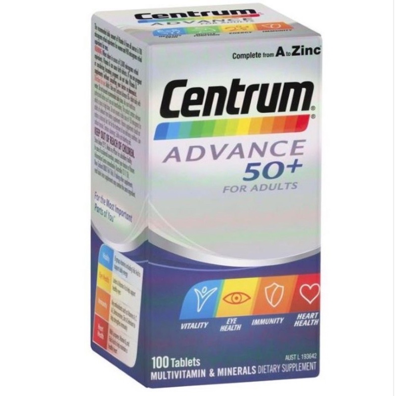 Vitamin tổng hợp Centrum Advance for adult, adult 50+ cho người trưởng thành, người lớn tuổi