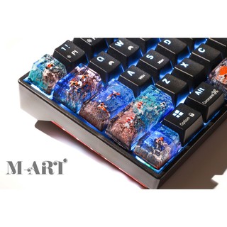 Keycap - Nút Bàn Phím Gaming - Nút Bàn Phím Cơ Cá Koi San Hô ( Phím R1-R4 ) - KC002