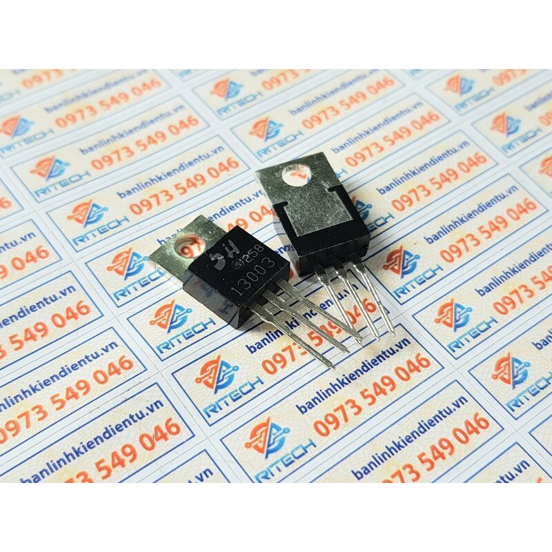 Com bo 5 chiếc 13003 Transistor NPN 700V 1.5A TO-220 (Lưng đồng)