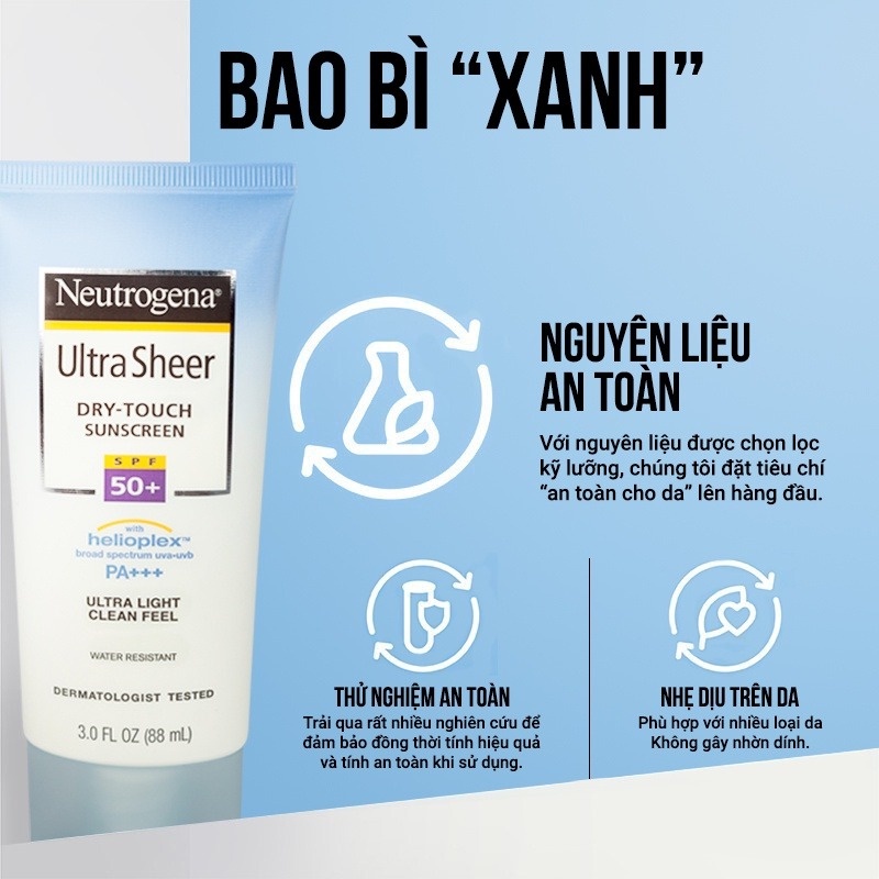 Kem Chống Nắng Dịu Nhẹ Ultra Sheer Dry Touch SPF 50+ 88ml