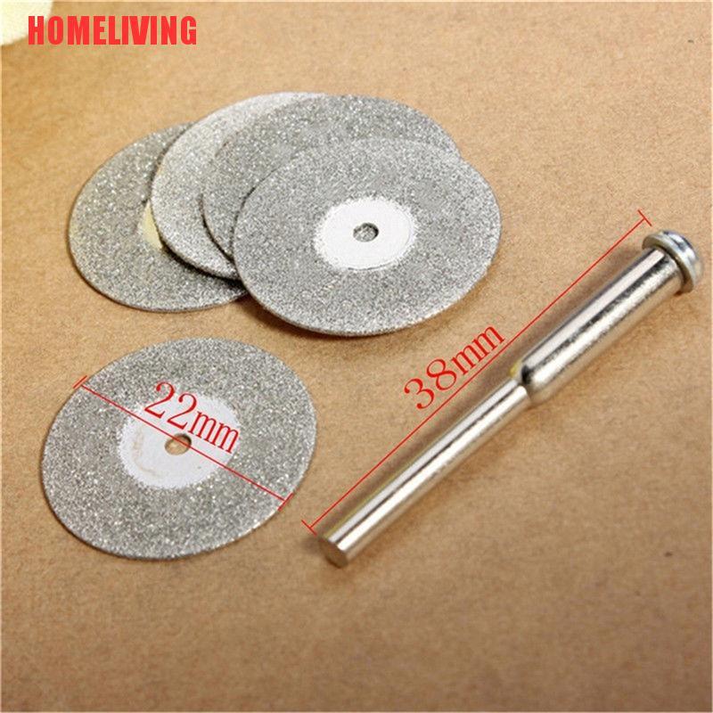 Bộ 5 Lưỡi Cắt Kim Cương 22mm + 1 Trục Khoan