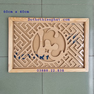 Tấm chắn khói Phúc Lộc Thọ màu vàng 60cm x 40cm