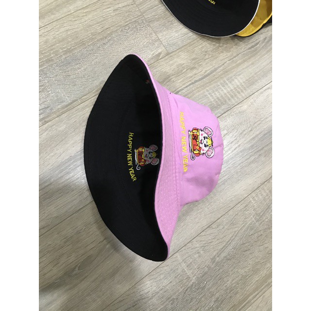 NÓN BUCKET 2 mặt - chuột thần tài