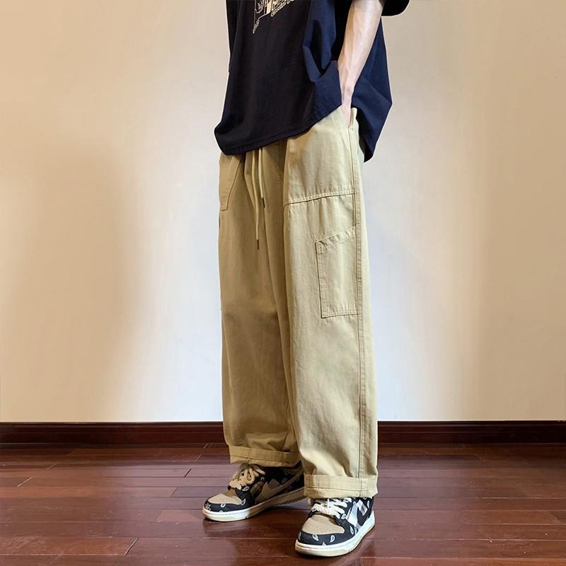 Quần Baggy Dài Dáng Rộng Có Túi Lớn 8XL Plus Phong Cách Retro Cho Nam Giới