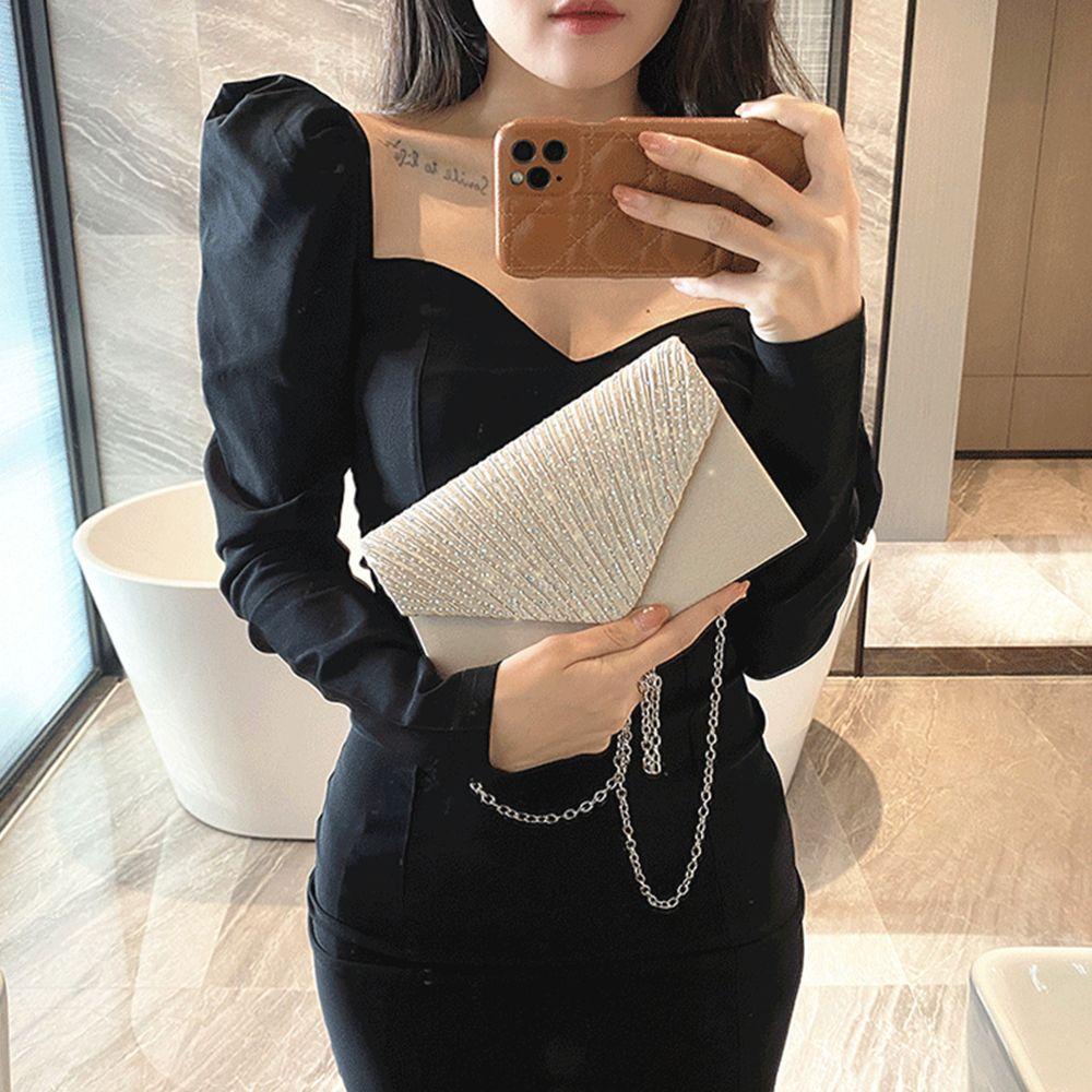 UUMIR Ví Cầm Tay Dự Tiệc Cưới Đính Kim Sa Lấp Lánh Dành Cho Nữ