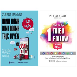 Sách - Combo 2 cuốn Hành trình kinh doanh trực tuyến 28 ngày Và Cách Để Đạt 1 Triệu Follow Chỉ Trong 30 Ngày