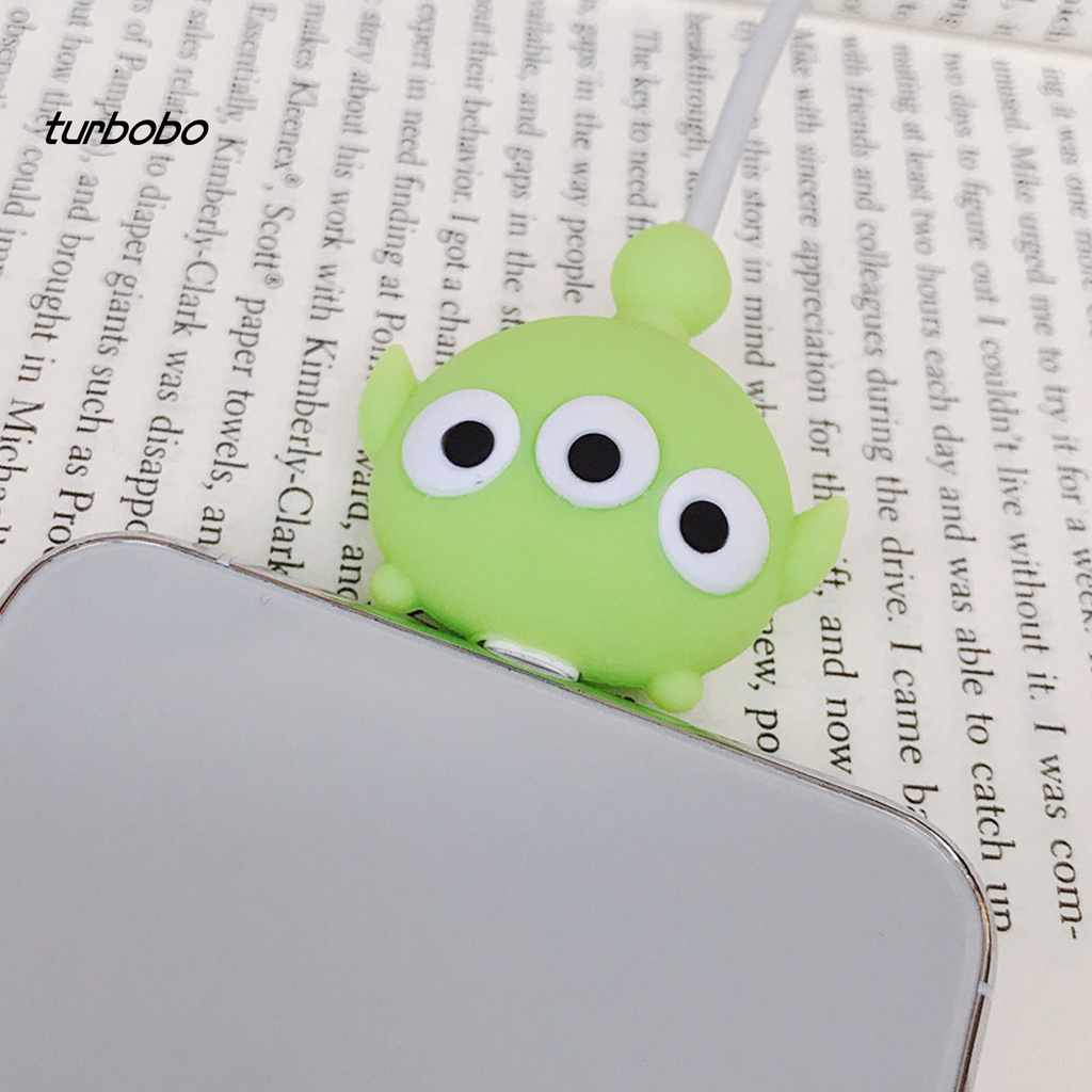 Đầu bảo vệ cáp sạc hình động vật dễ thương chất liệu silicon cho Iphone