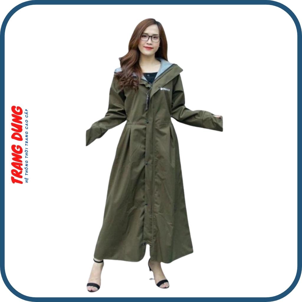 Áo mưa măng tô nữ thời trang chống thấm, chống gió siêu đẹp - Áo mưa mangto cao cấp chất vải UP Hàn Quốc