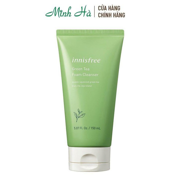 Sữa rửa mặt Innisfree Green Tea Foam Cleanser 150ml chiết xuất trà xanh dành cho da nhờn mụn