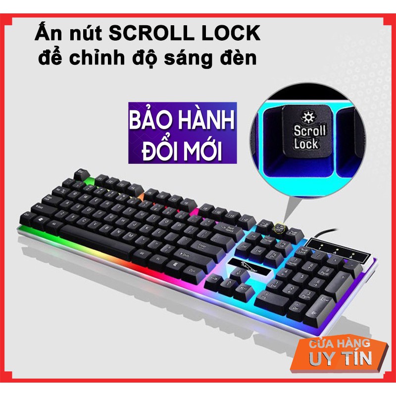 Bộ bàn phím gaming có dây kèm chuột có led 7 màu