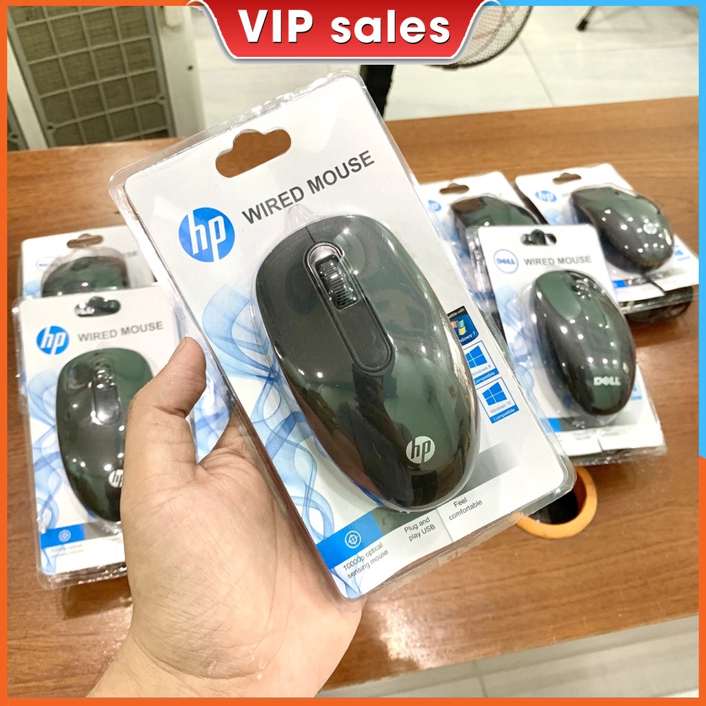 Chuột Máy Tính Giá Rẻ Có Dây HP 10.000P Wired Mouse Sử Dụng Mượt Mà Thao Tác Nhanh Gọn Tiện Lợi